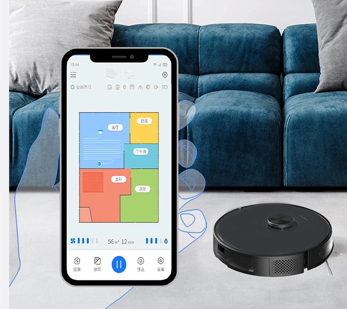 Robotic Vacuum Cleaner with Self-Emptying Dustbin Lidar Navigation Robotic Vacuums Multi-Floor Mapping 2700PA Strong Suction